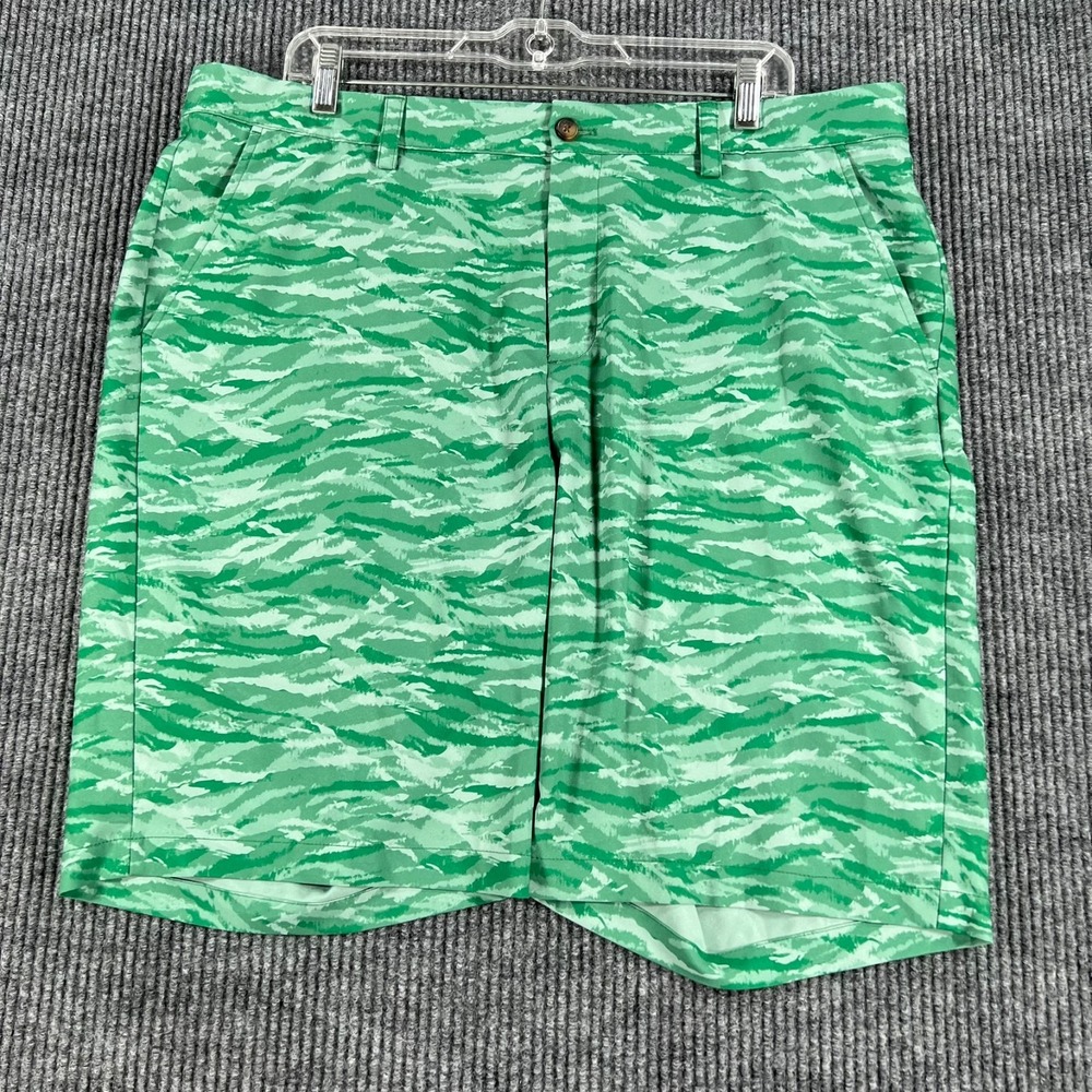 Greg Norman Microlux 75 Chino Performance Golf Shorts Mens Size 38 Green